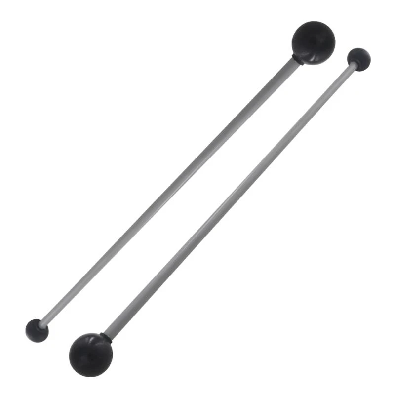 1 Pair Rubber Black Keyboard Double Head Marimba Mallet Chanting Bowl Sound Stick Xylophone Mallets Percussion Drumstick