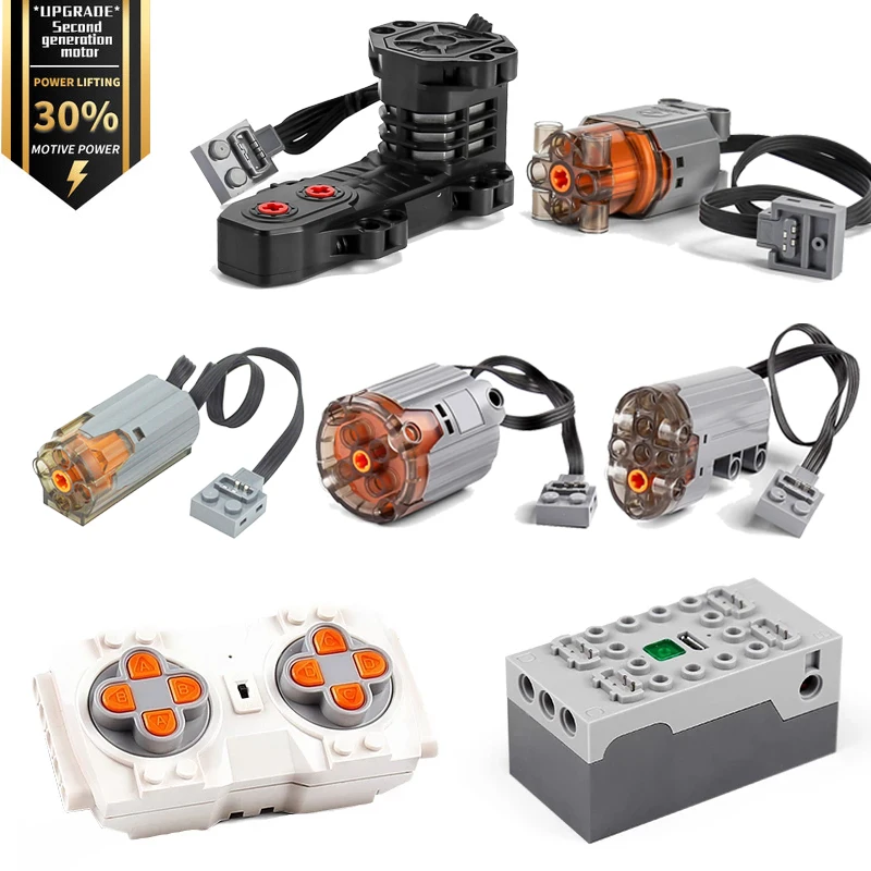 Cada/mouldkind piezas de funciones de potencia de Motor técnico aplicación remota Control caja de batería Servo/XL/L/M motor bloques de construcción de coche ladrillo