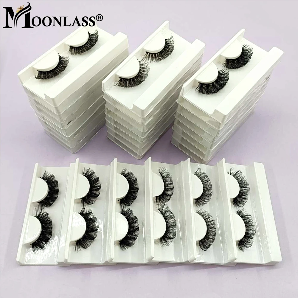 All'ingrosso Russian Strip D Curl Lashes Fluffy 100% Mink Lashes ciglia finte ciglia russe morbide ciglia finte trucco