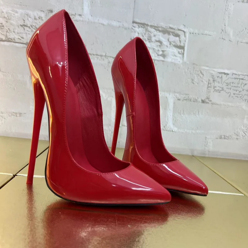 FHC 2024 New 16cm Extremely High Heels,Women Pumps,Spring Satage Show Dance Shoes,Shallow Out,Slip On,Red,White,Black,Dropship