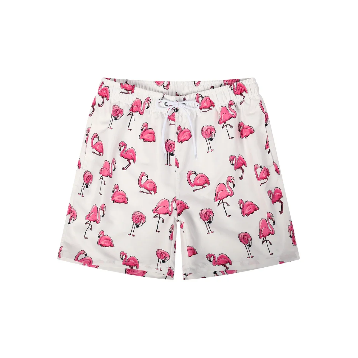 

Flamingo Pattern Print Ee Shorts 2024 Men's Swim Shorts Comfortable and Stylish Men's and Women's Beach Shorts