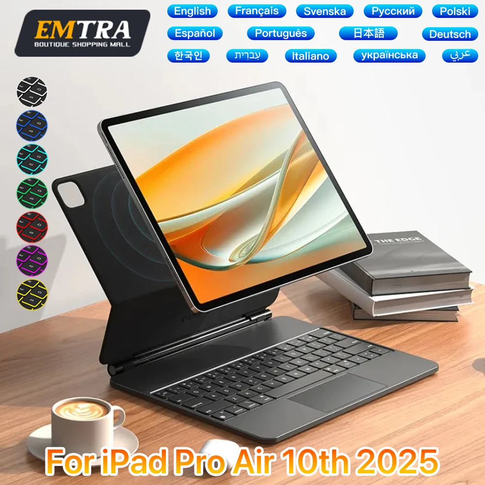 Magic Keyboard untuk iPad Pro 11 12.9 Air 4 Air 5 untuk iPad Generasi ke-10 Pro 12.9 Generasi ke-6 5 4 3 Smart Cover Magnetic Cases