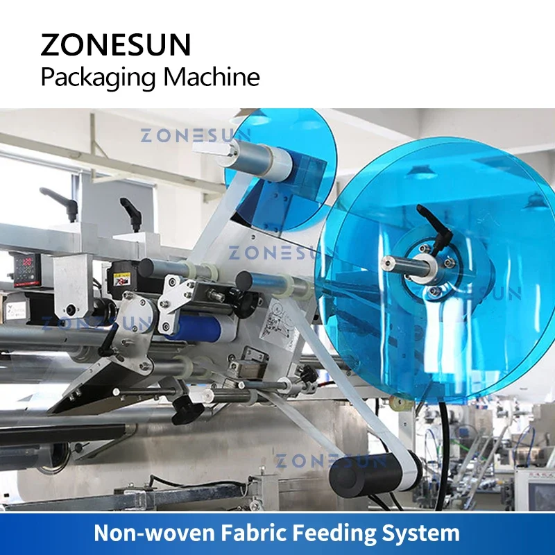 ZONESUN ZS-WP550A Confezione piatta Piega salviette umidificate che producono la macchina Macchina imballatrice orizzontale Linea di imballaggio insaccatore di tessuti