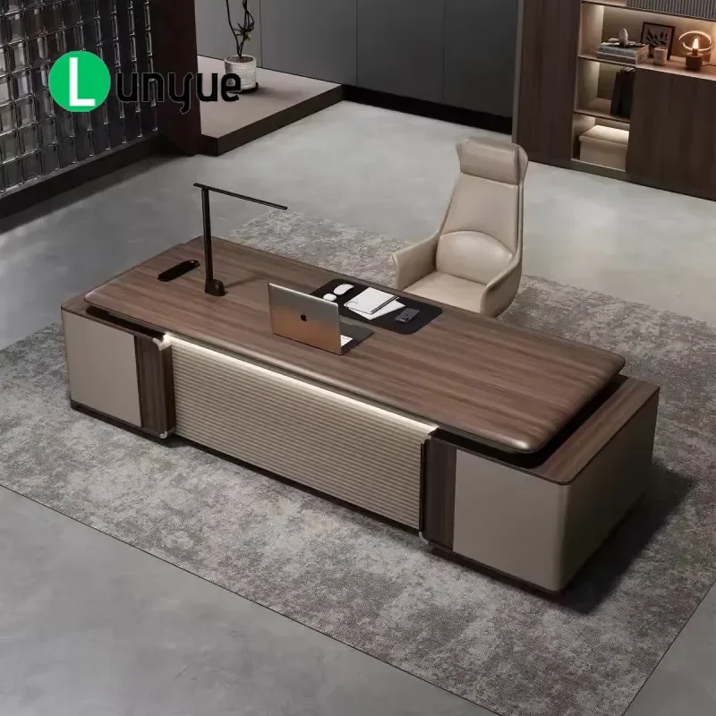 Luxury Wooden Boss Desk Custom Executive Office Table for Office Building High End Furniture