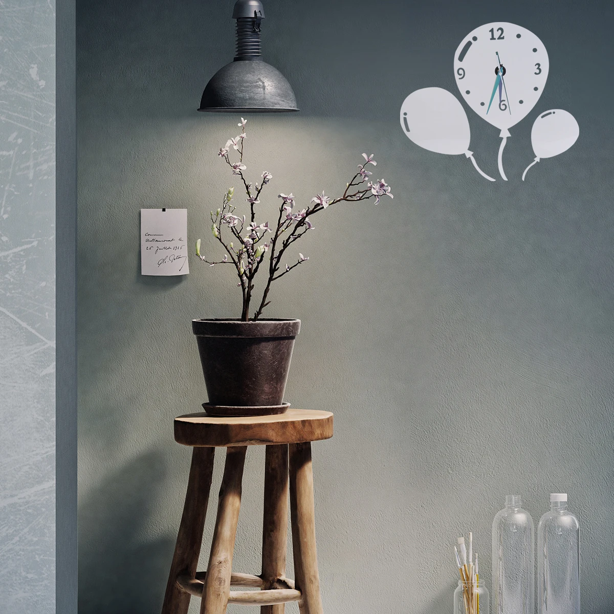 

Mirror Clock Office Decor Novelty Decorate Home for Wall Frameless Decorative Hanging Ornament