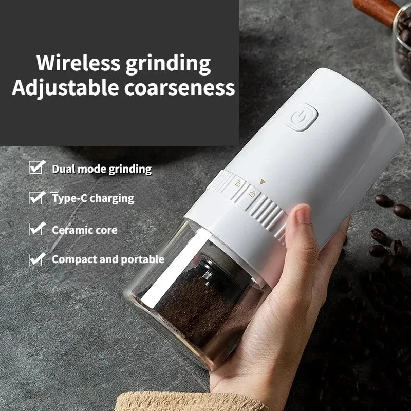 

New Electric Bean Grinder Household Small Coffee Convenient Hand Grinder Fully Automatic Grinder Powder Pressing Machine