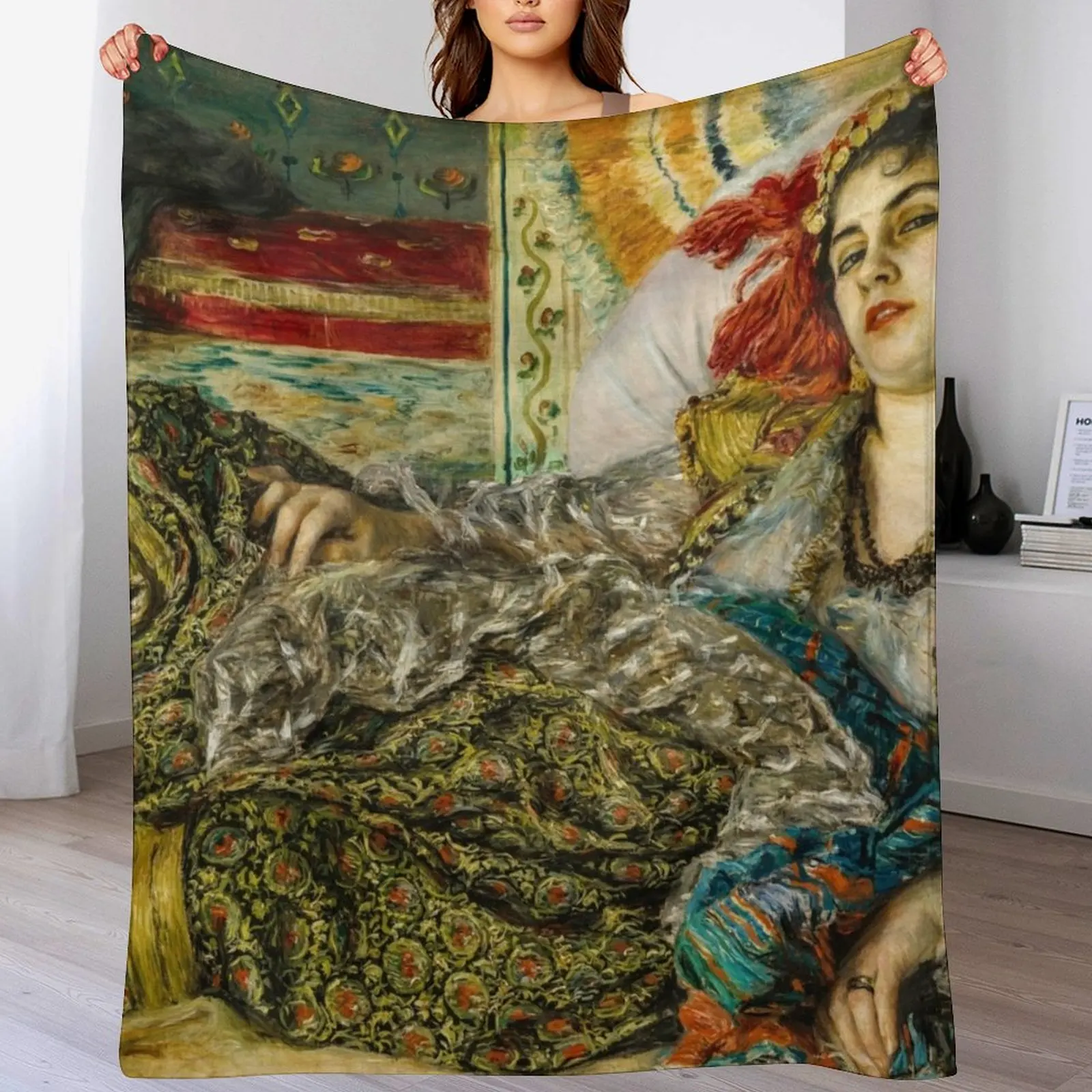 Auguste Renoir - Odalisque Throw Blanket Luxury Brand Cute for winter Blankets