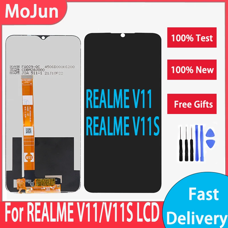 LCD Display For REAKME V11 LCD Display Touch Screen Digitizer Assembly For REALME V11 V11S OPPO A55 A55S LCD Screen Replacement