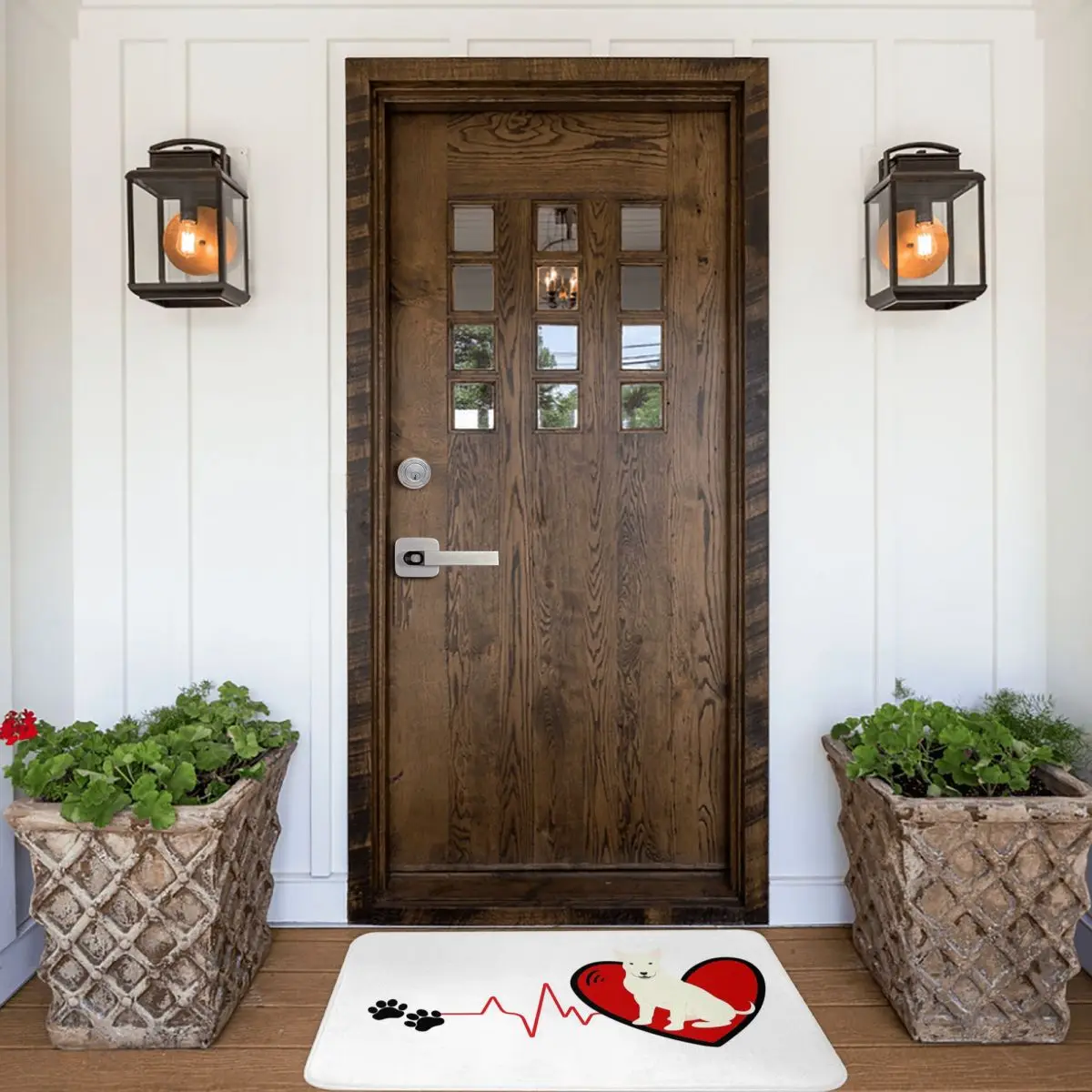 Staffordshire Bull Terrier Dog Heart Cartoon Doormat Rug Carpet Mat Footpad Front Room Corridor Kitchen Bedroom Balcony Toilet