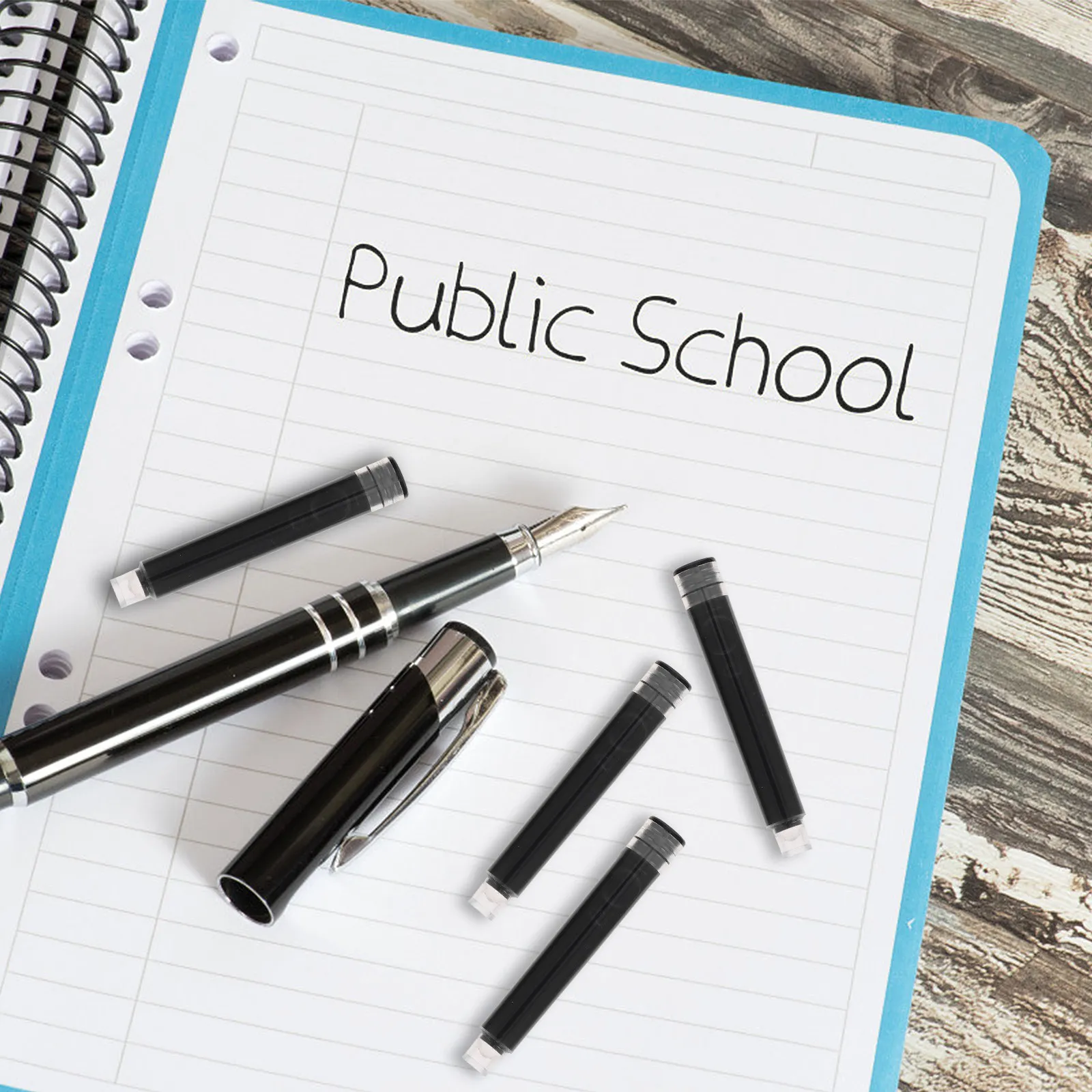 

100 шт. картриджей для перьевых ручек с эргономичным дизайном, удобные сменные заправки, подходят для офиса, школы и домашнего письма