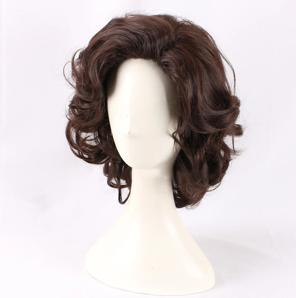 New Moive Dune Paul Atreides Cosplay Wig Men Dark Brown Short Curly Wig Heat Resistant Hair Role Play Wigs + Free Wig Cap