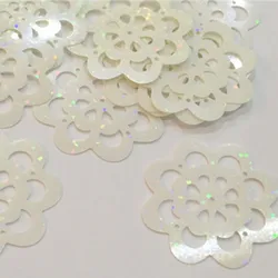 30g 36mm fiore Paillettes Paillettes cucito, artigianato di nozze, donne bambini accessori per abbigliamento fai da te Laser bianco