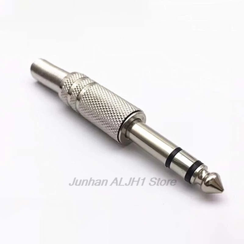 2/5/10pcs 6.5mm Jack Plug 3Pole Male Stereo Amplifier Plug 6.35 Metal Microphone Jack Plug-in Audio Connector Adapter for KTV F1