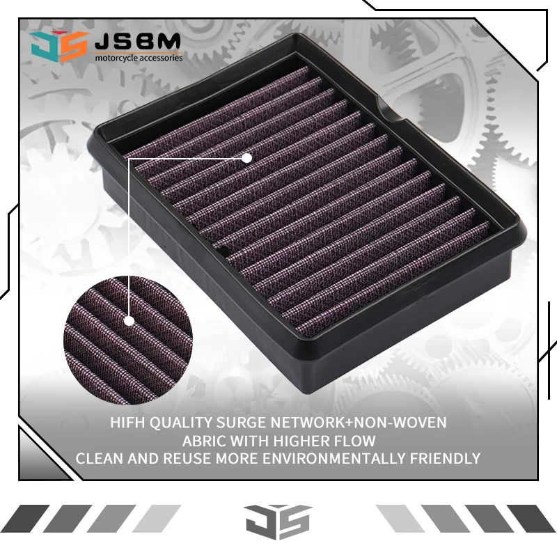 JSBM Washable Motorcycle High Flow Air Filter Cleaner For CFMoto 800MT 800 MT Touring Sport 2022 2023 CF800-5 P-CF8E22-01