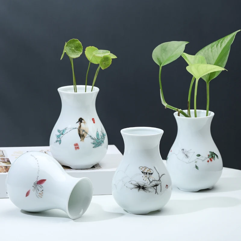 

Hydroponic Ceramic Vase Flower Aesthetic Decoration Vintage Small Vase Luxury Ikebana Jarrones Decorativos Home Decor Vasi FYVS