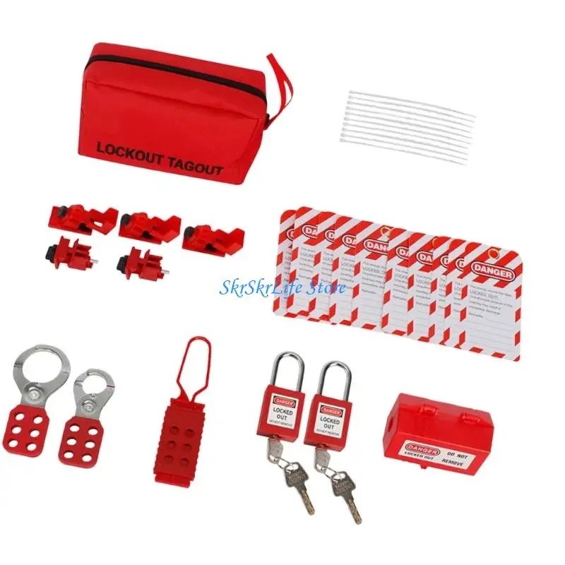 

E65E Plastic Lockout Tagout Solution Offering Portable Safety with Clear Label for Repair and Maintenance Zones