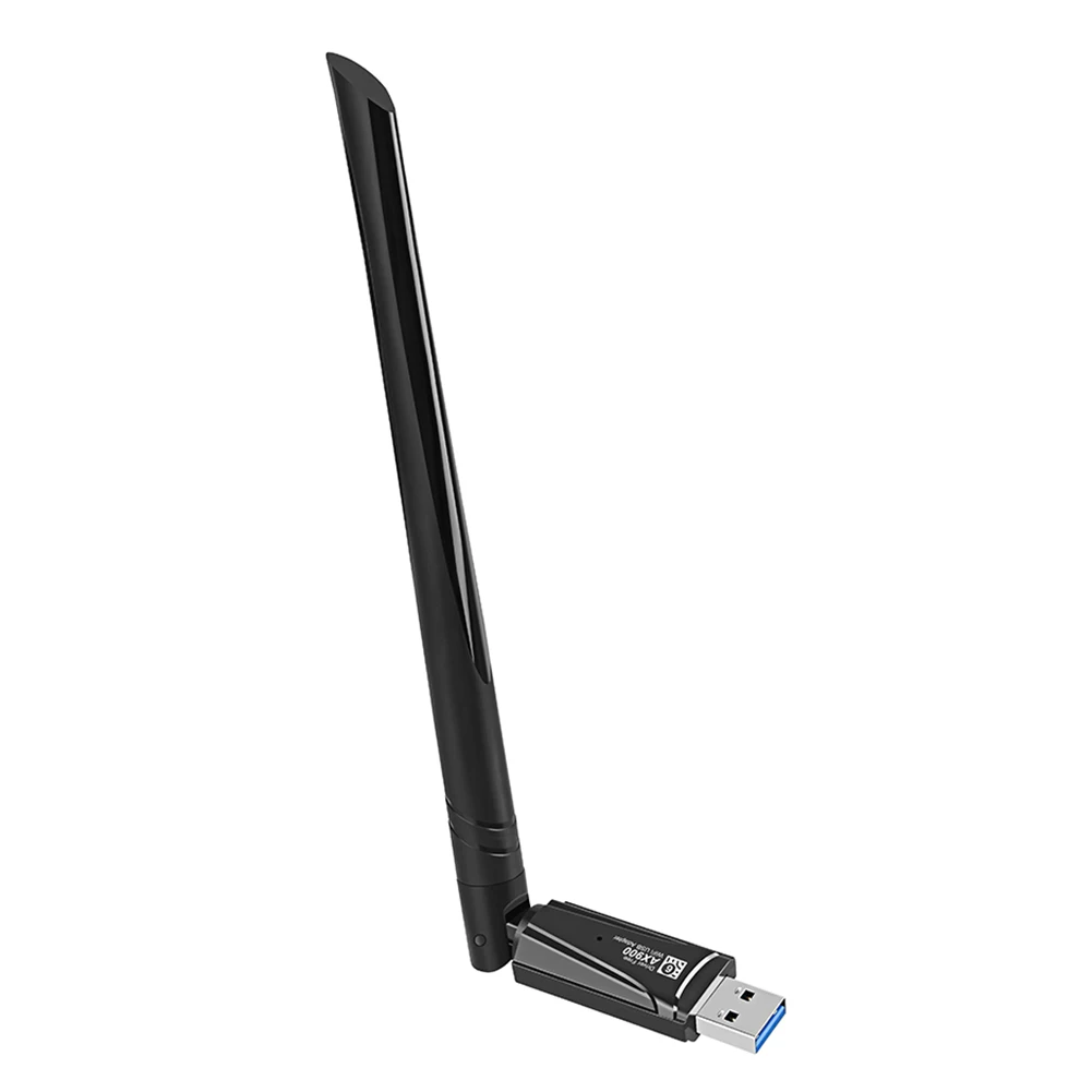 WiFi 6 USB Dongle Ontvanger 5dbi Antenne USB WiFi Netwerk Driver Gratis Dual Band 2.4G & 5GHz Netwerkkaart voor Windows 7/10/11 Linux