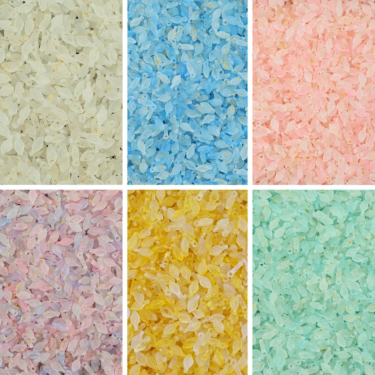 5x10MM 290-1470PCS Multi-farbe Blatt Form Acryl Spacer Lose Perlen Für Schmuck, der Entdeckungen DIY Armbänder Zubehör