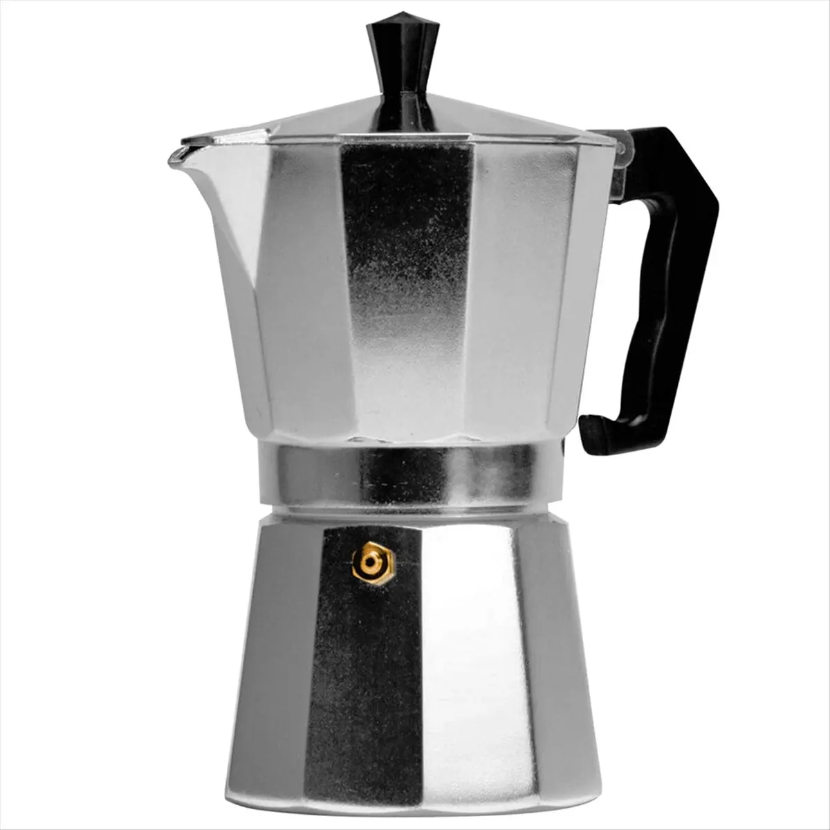ABNH Italian Aluminum Moka Pot European Coffee Equipment Octagon Moka Coffee Pot 1 Cup (50Ml)