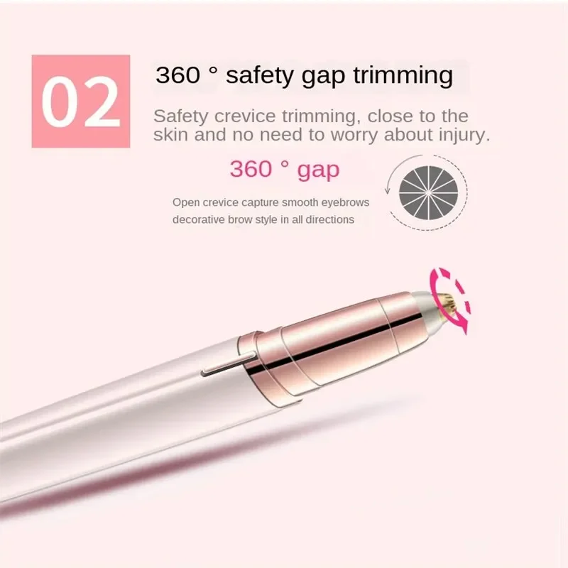 Smart Electric Eyebrow Trimmer Pen Implement Man Woman Clean Ladies' Shaver Automatic Razor Epilator Beauty Hair Removal Trimmer