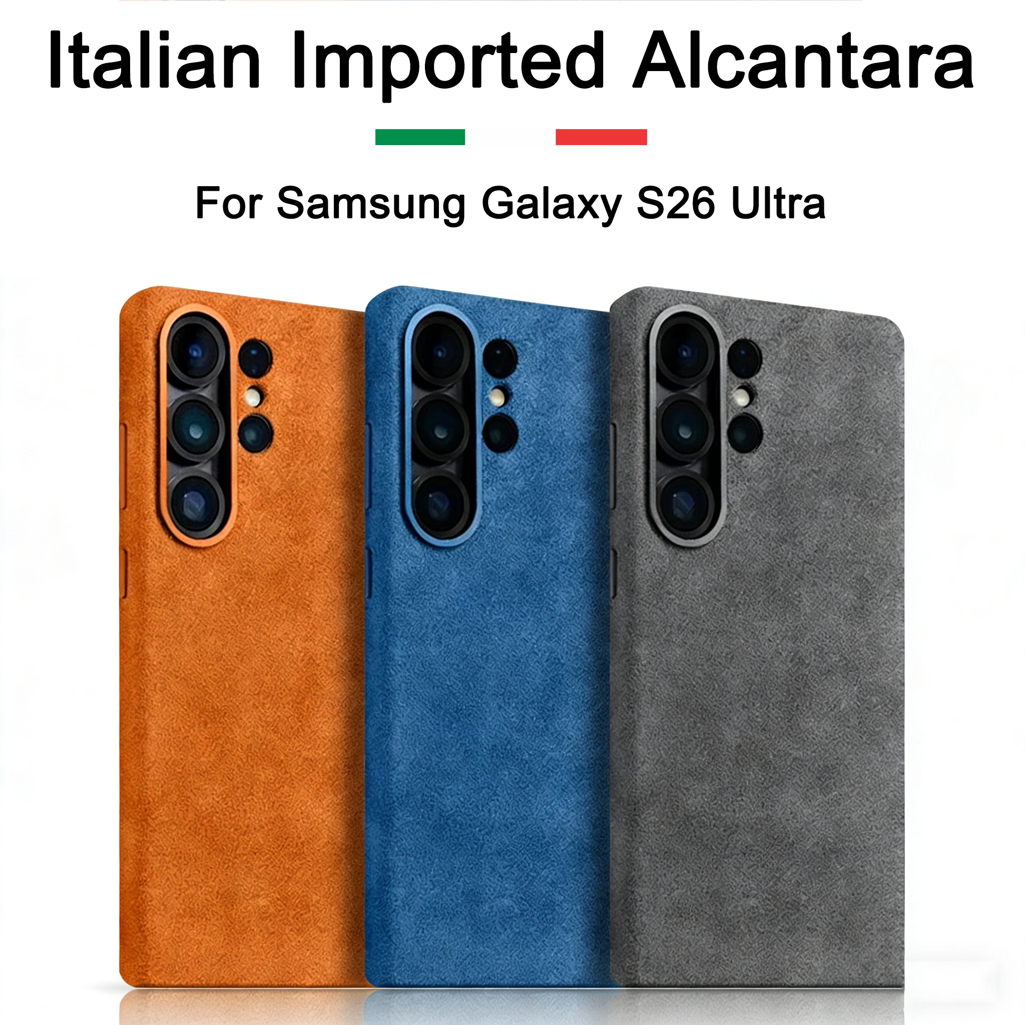 

100% talian Imported Alcantara Magnetic Case for Samsung Galaxy S26 Ultra Plus S26+ Premium Cases With MagSafe Protective Cover