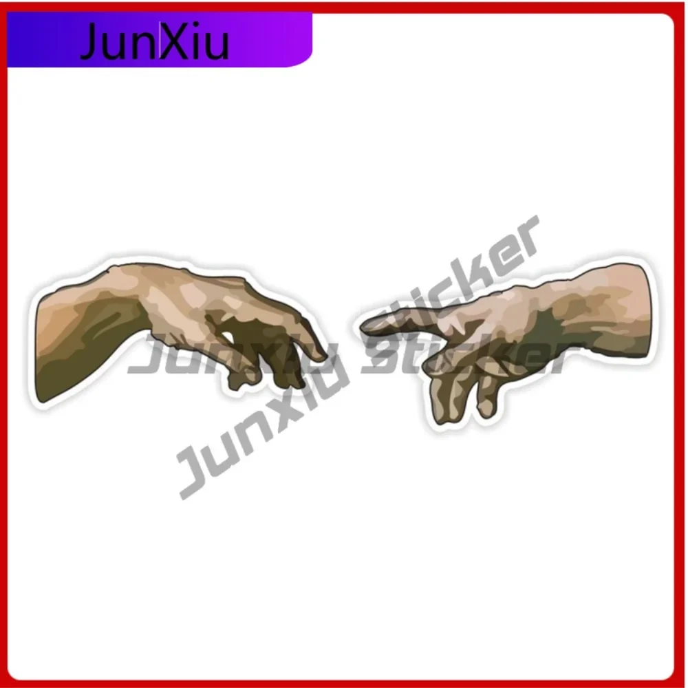 

Creation Of Adam Michelangelo God Hands Fresco Renaissance Sistine Chapel Vatican Art For Water Bottles Laptop Book Fridge Helme