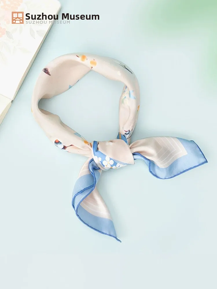 Suzhou Museum Reserve Silk Scarf Traditional Chinese Style Floral Weave  Dream Versatile Shawl Gift for Women Teache...