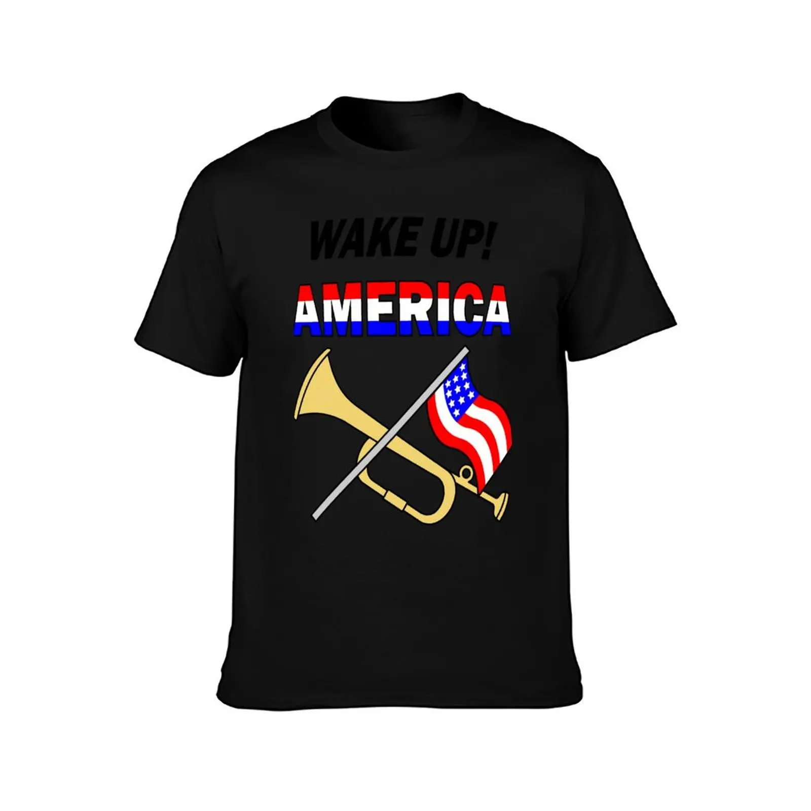 Wake Up America T-Shirt Summer Casual Cotton Tee Oversized Streetwear Tops Vintage Graphic Print Loose Fit Short Sleeve