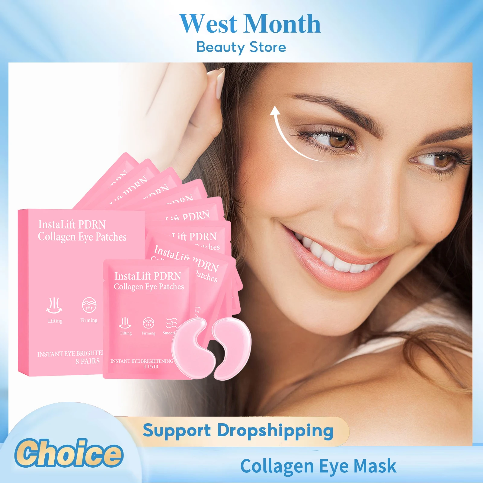 

Collagen Eye Mask Fade Fine Lines Firming Lifting Smooth Wrinkles Eye Bag Dark Circles Removal Hydrating Eyes Skin Care Products