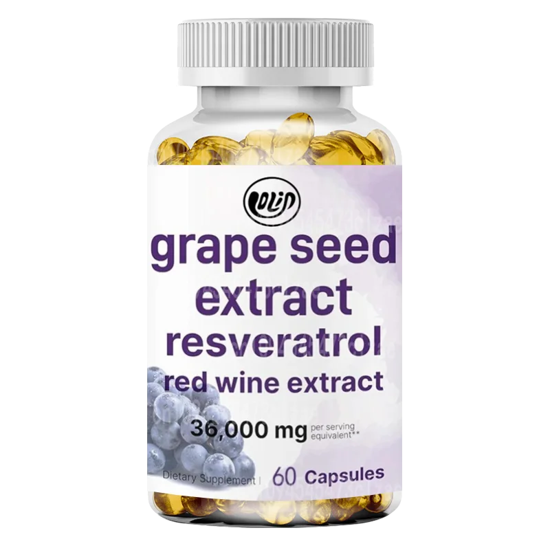 

Grape Seeds Are Equivalent To 36000 Milligrams, 60 Capsules | Containing Resveratrol and Red Wine Extract