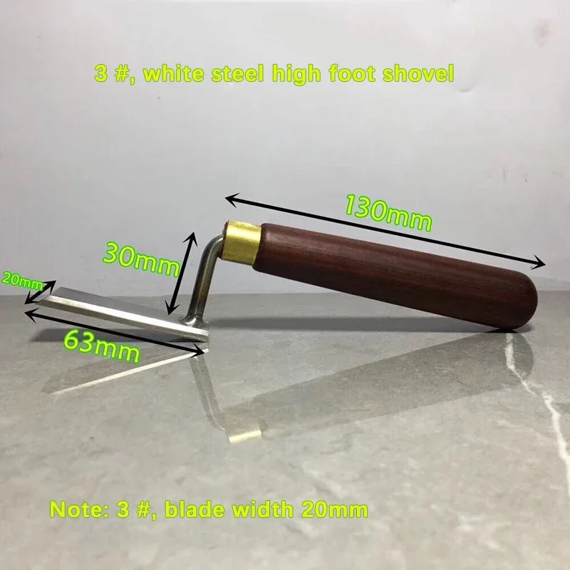 Woodworking High Footed Shovel White Steel Shovel Goose Neck Shovel Redwood Scraping Tool White Steel Irregular