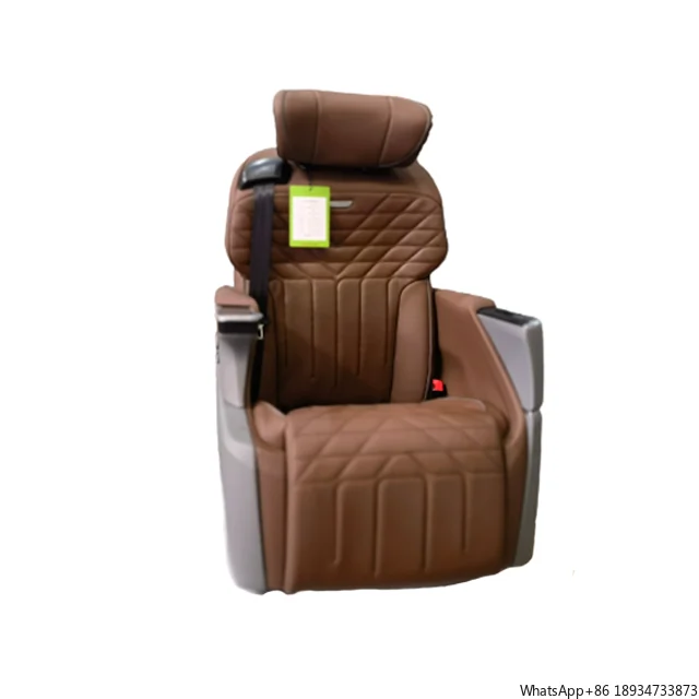 luxury car seat features embroidery and a rotary function making it suitable for installation in MPVs and vans