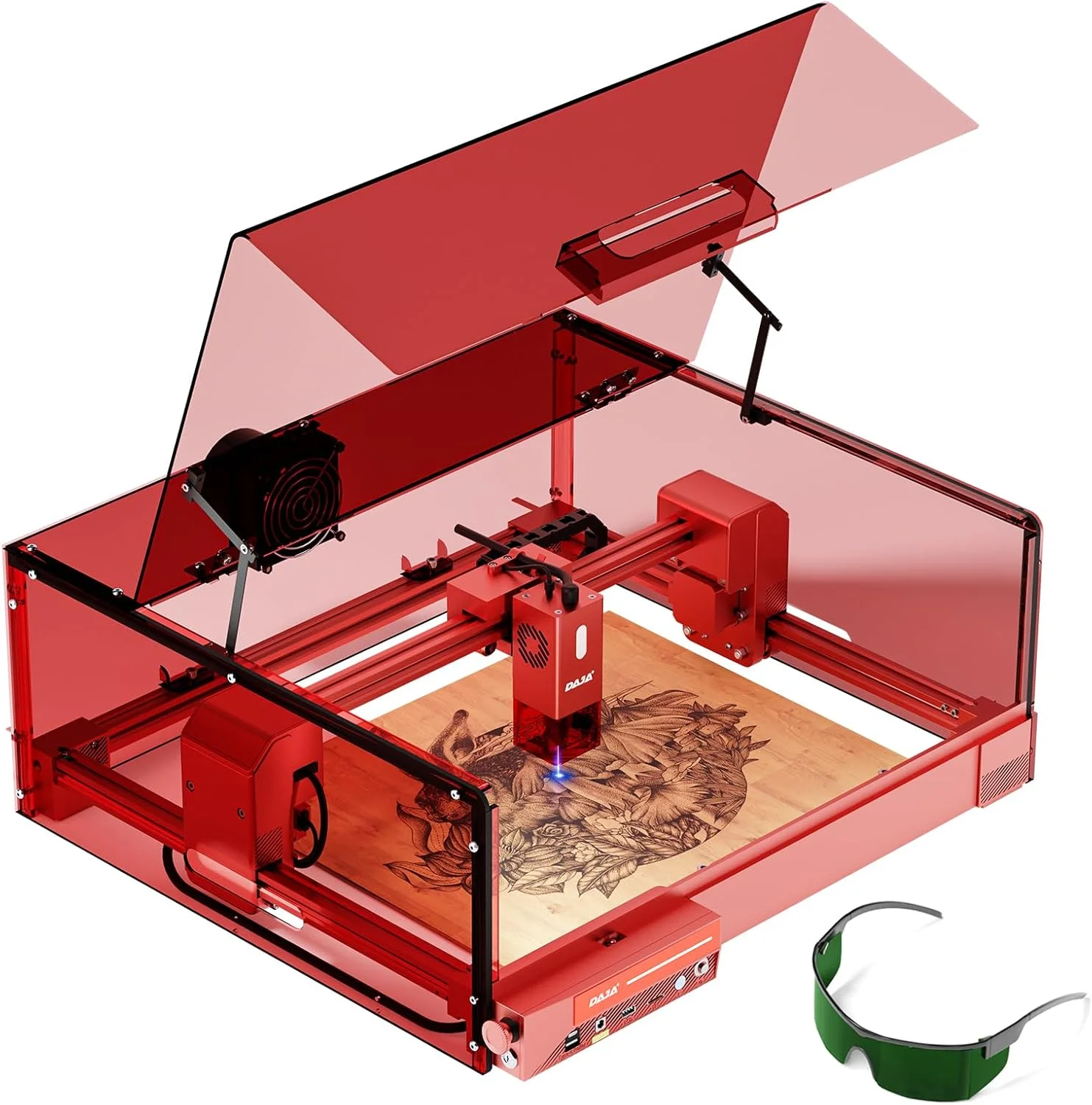 

DAJA A6 Model with Red Shell Laser Engraving Machine Marking Metal Dog Tag Gold Silver Copper Writing Printer for Carbon Steel