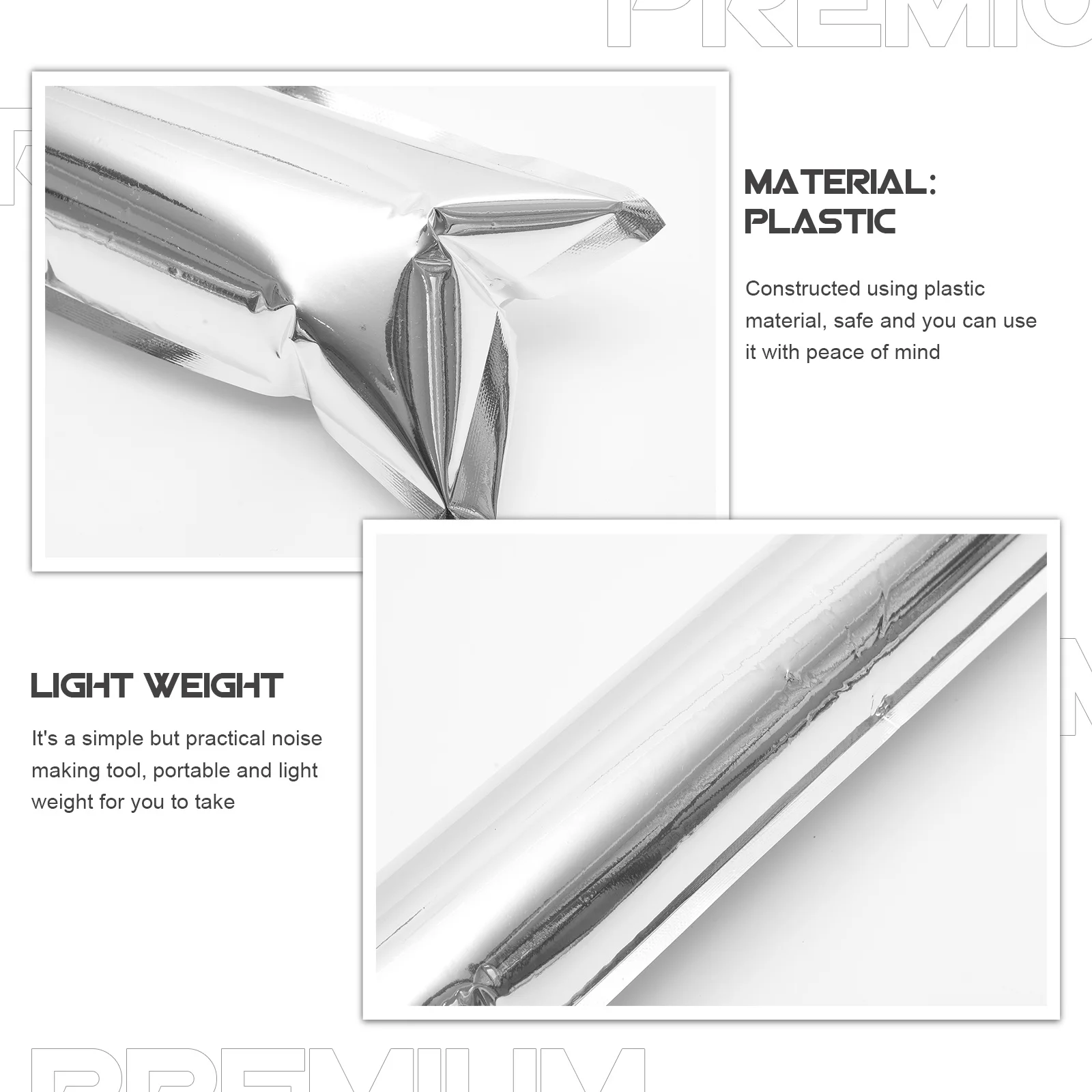 

24Pcs Heavy Duty Inflatable Cheering Sticks Safe Lightweight Plastic Thunder Sticks for Stadium Events Music Concerts Team