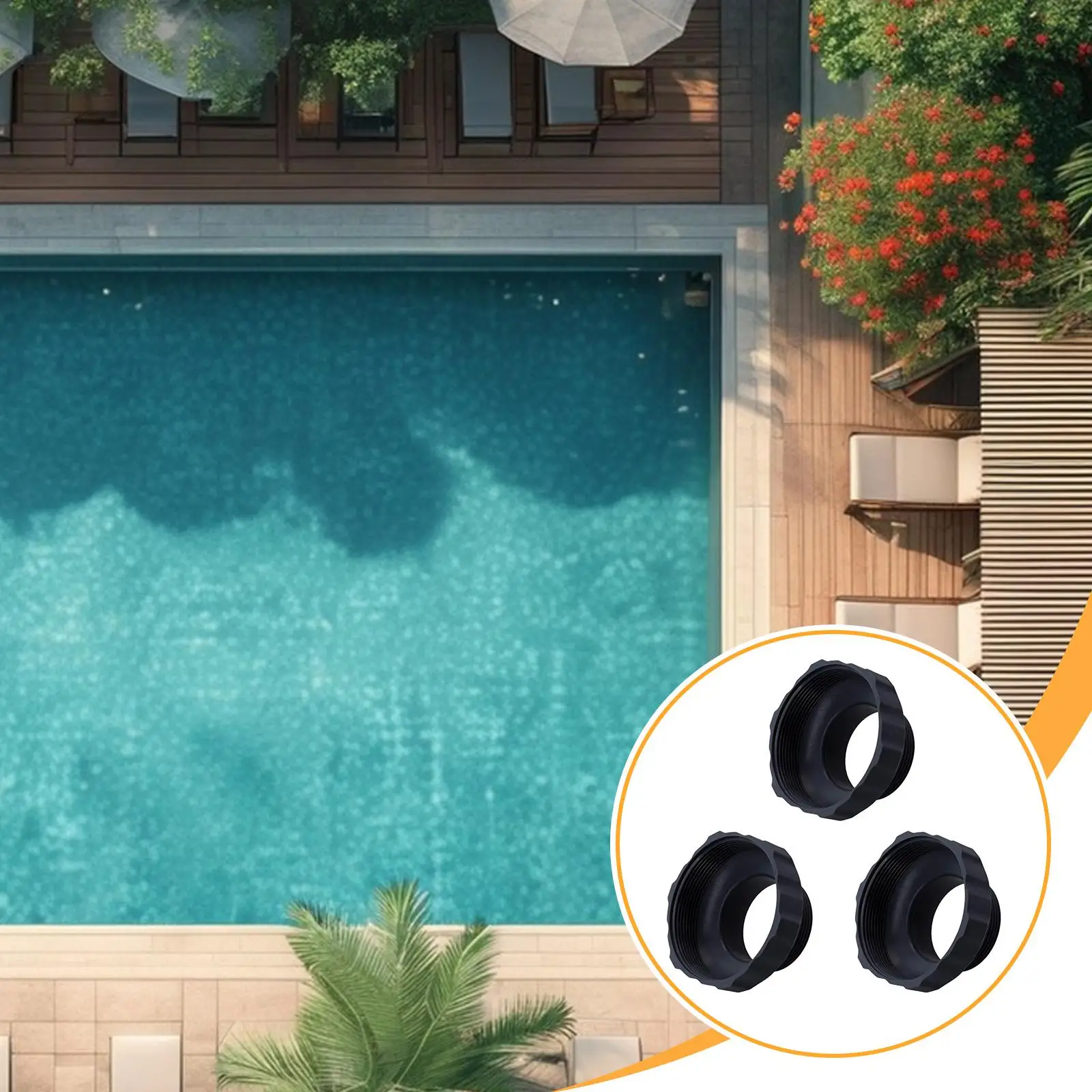 Durable Pool Skimmer Hose Adapter 11239 Connector for Vacuum Cleaner Hose Wall Fitting Replacement Swimming Pool Spa Use 3 Pack