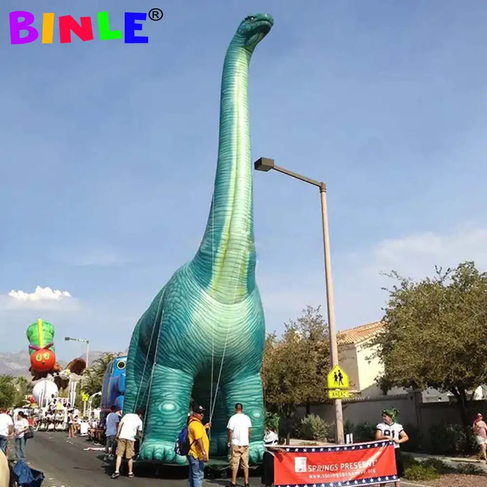 Tema del periodo giurassico Dinosauro gonfiabile gigante del brachiosauro da 8 m Air Blow Up Dinosauro più alto con collo lungo per gli pubblicitari all'aperto