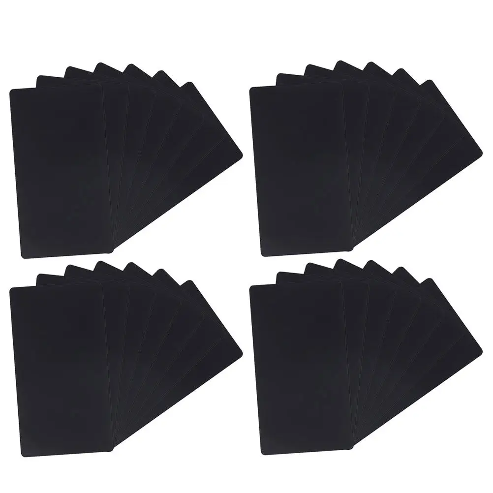 

100Pcs Blank Aluminum Business Cards Smooth Metal Name Cards DIY Engraved for Nameplate Label Tag Door Plate Sign