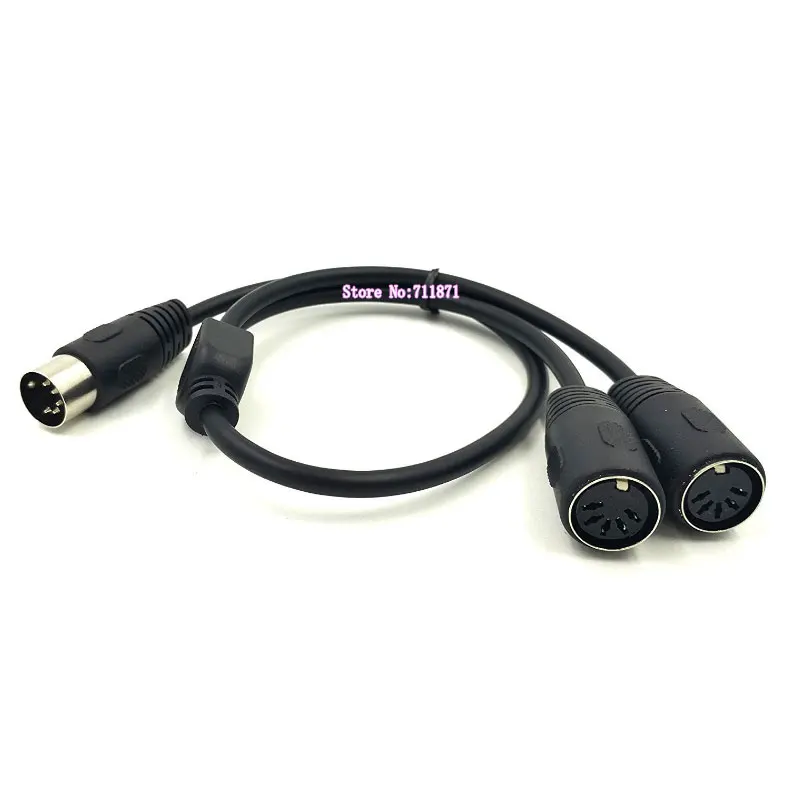 5 6 7 8 Pin DIN Male Double Female extension Cable Cord 8 7 6 5P Needle DIN MIDI Male Divide two 2 Female Adapter Line Wire MIDI