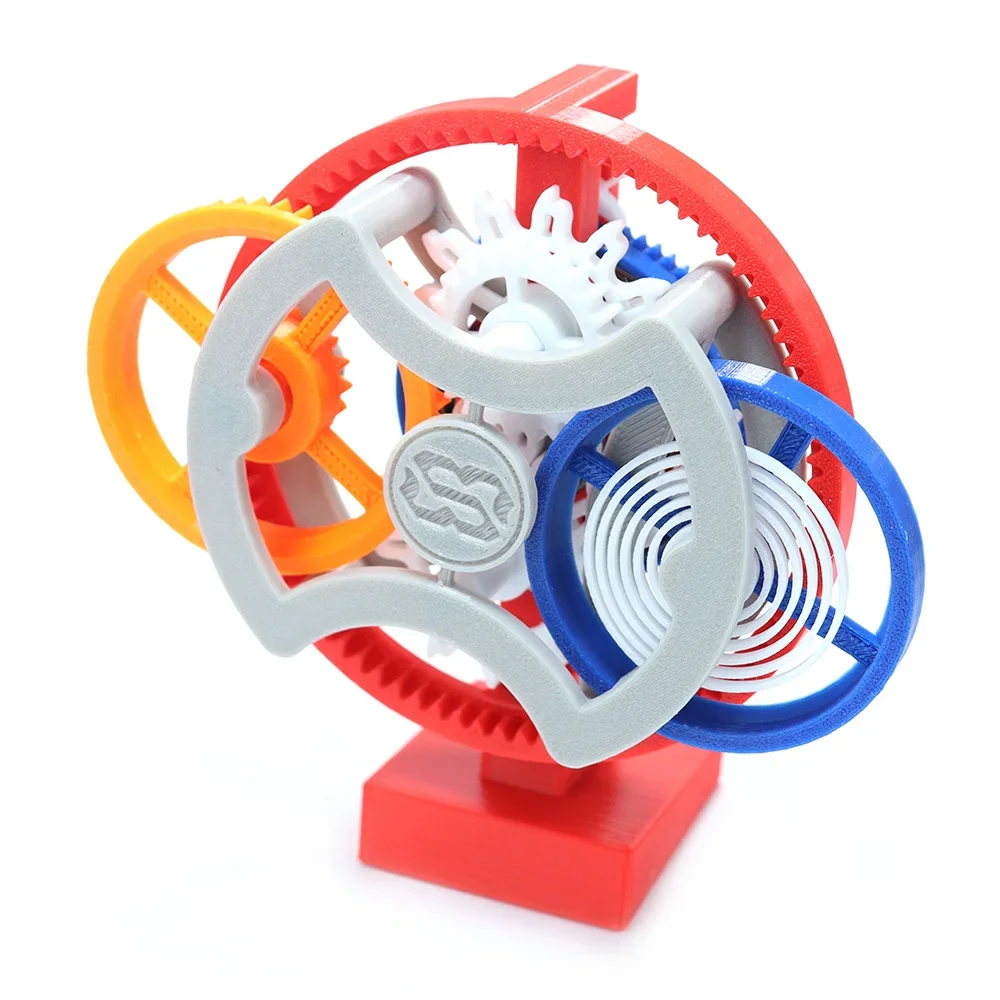 توربيون النموذج الميكانيكي ثلاثية الأبعاد الطباعة الهروب هيكل مبدأ جهاز الربيع ترس الطاقة نقل نموذج للتدريس