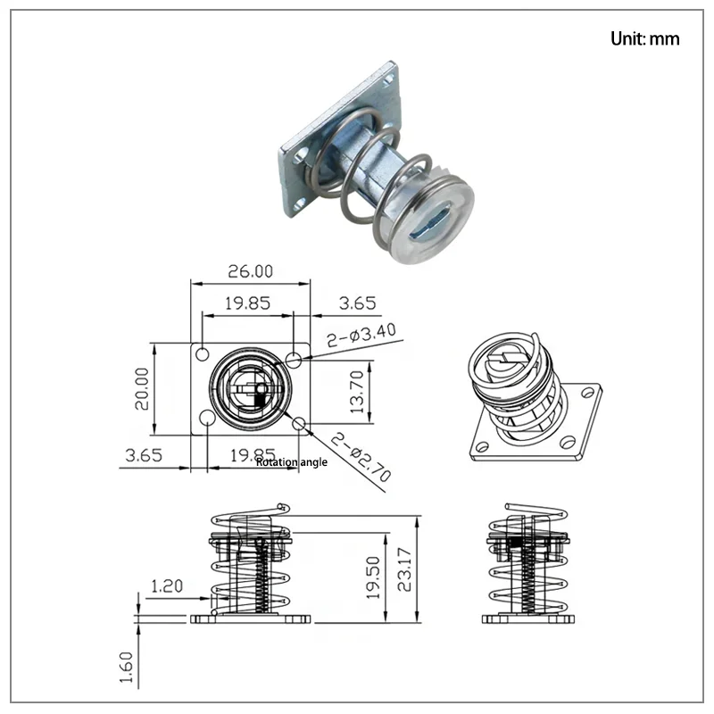 Zinc Alloy Cabinet Door Buckle With Rebound Pressure Automatic Spring Small Lock Cabinet Body Buckle Lock