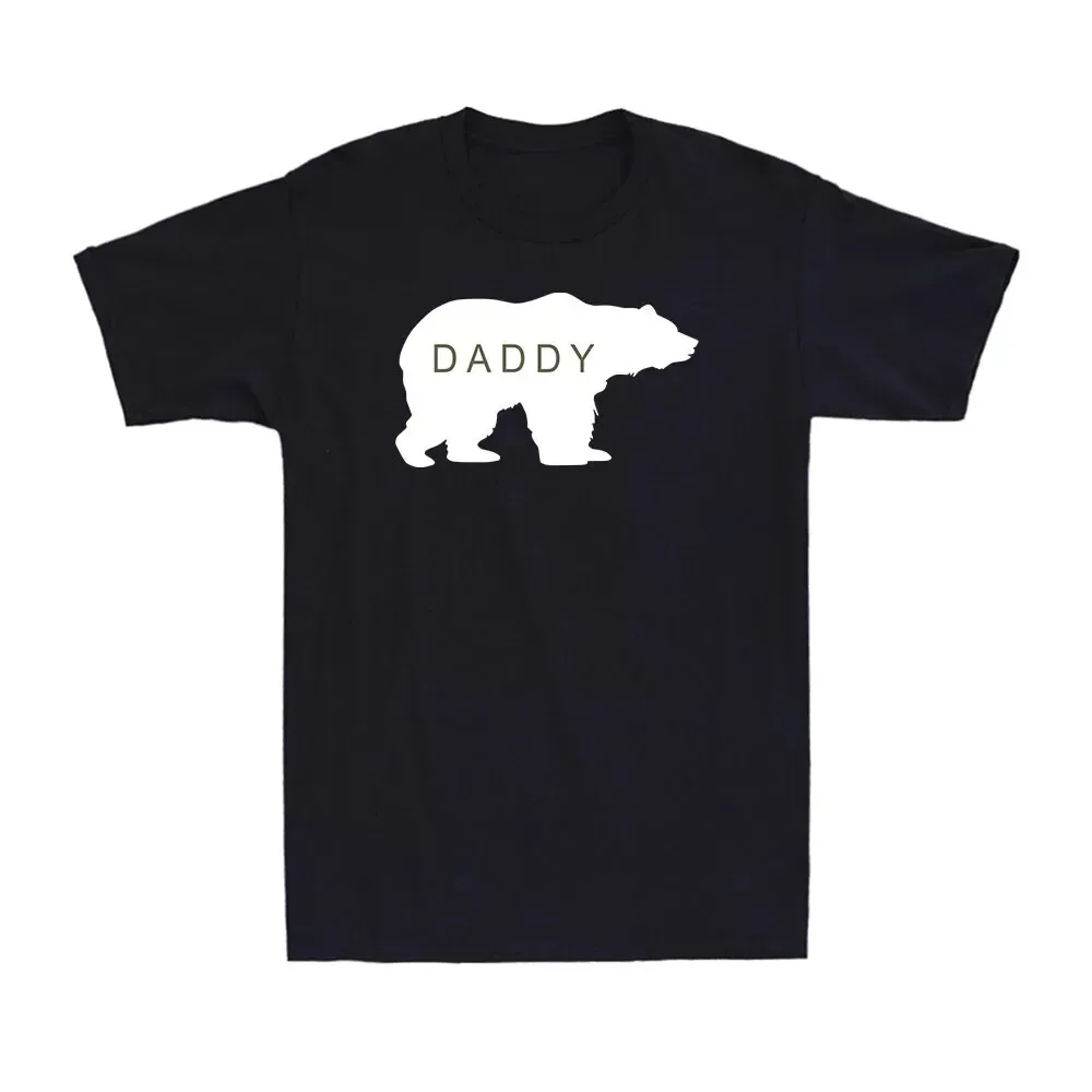 

Vintage Unisex Cotton Bear Daddy T-Shirt Father's Day Papa Dad Gift