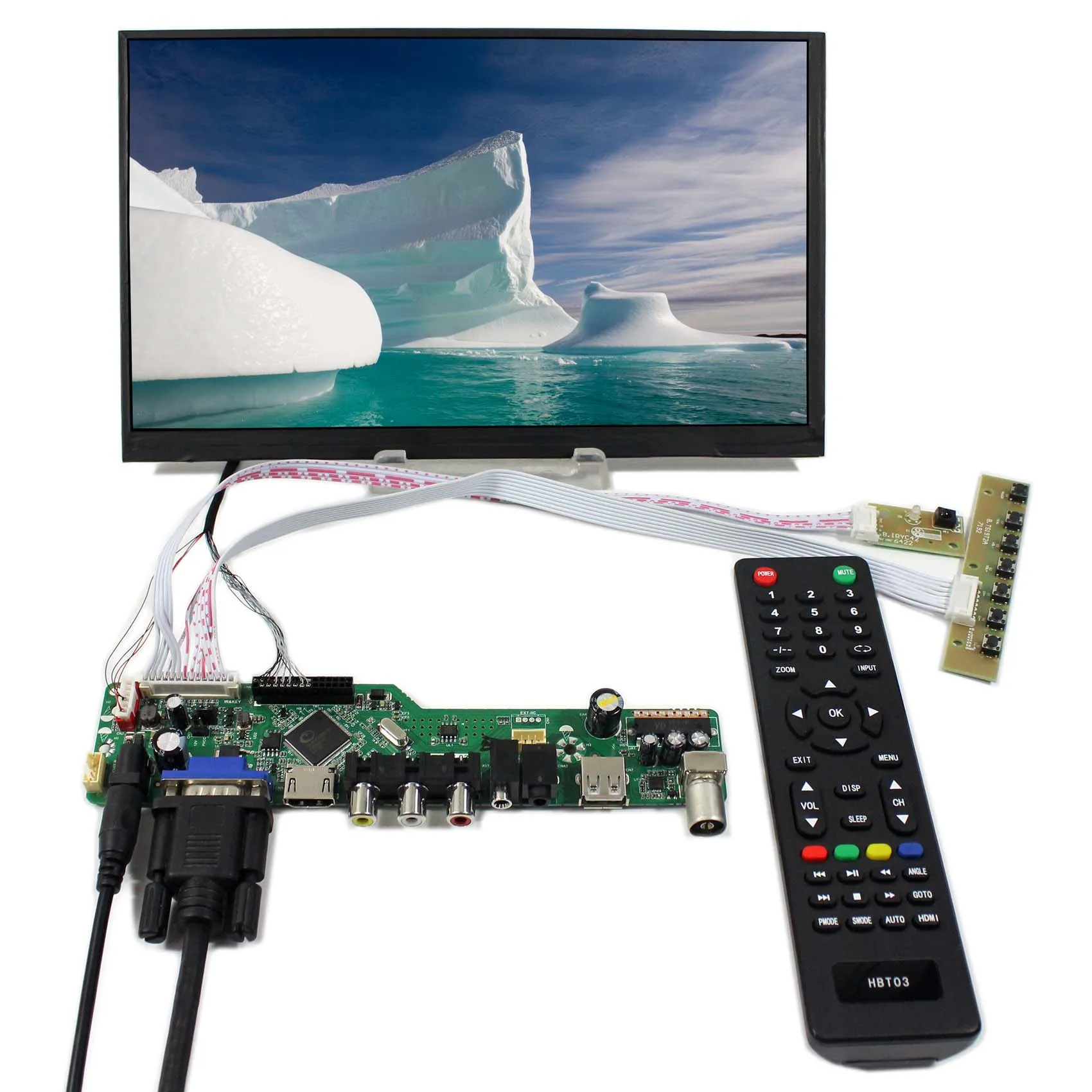 

TV+HD MI+VGA+AV+USB+AUDIO LCD Controller Board With 10.6inch 1366X768 LTL106AL01 IPS LCD Screen