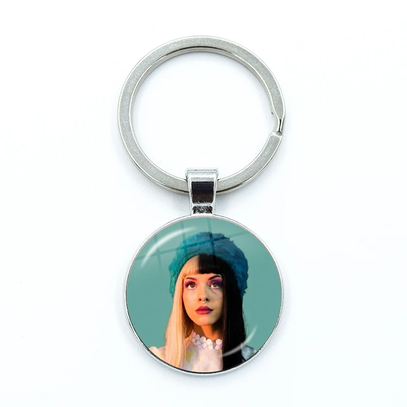 Melanie Martinez Crybaby Keychain Glass Cabochon KeyRing Bag Car Key Chain Ring Holder Charms Jewelry Gifts