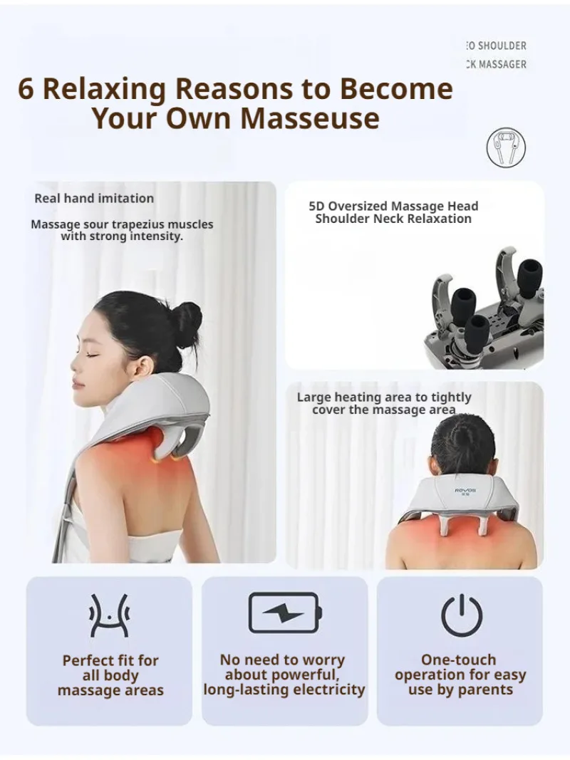 Home Neck Massager Multifunction electric massage shawl Shoulder Neck Hot Massager Ramp Massager