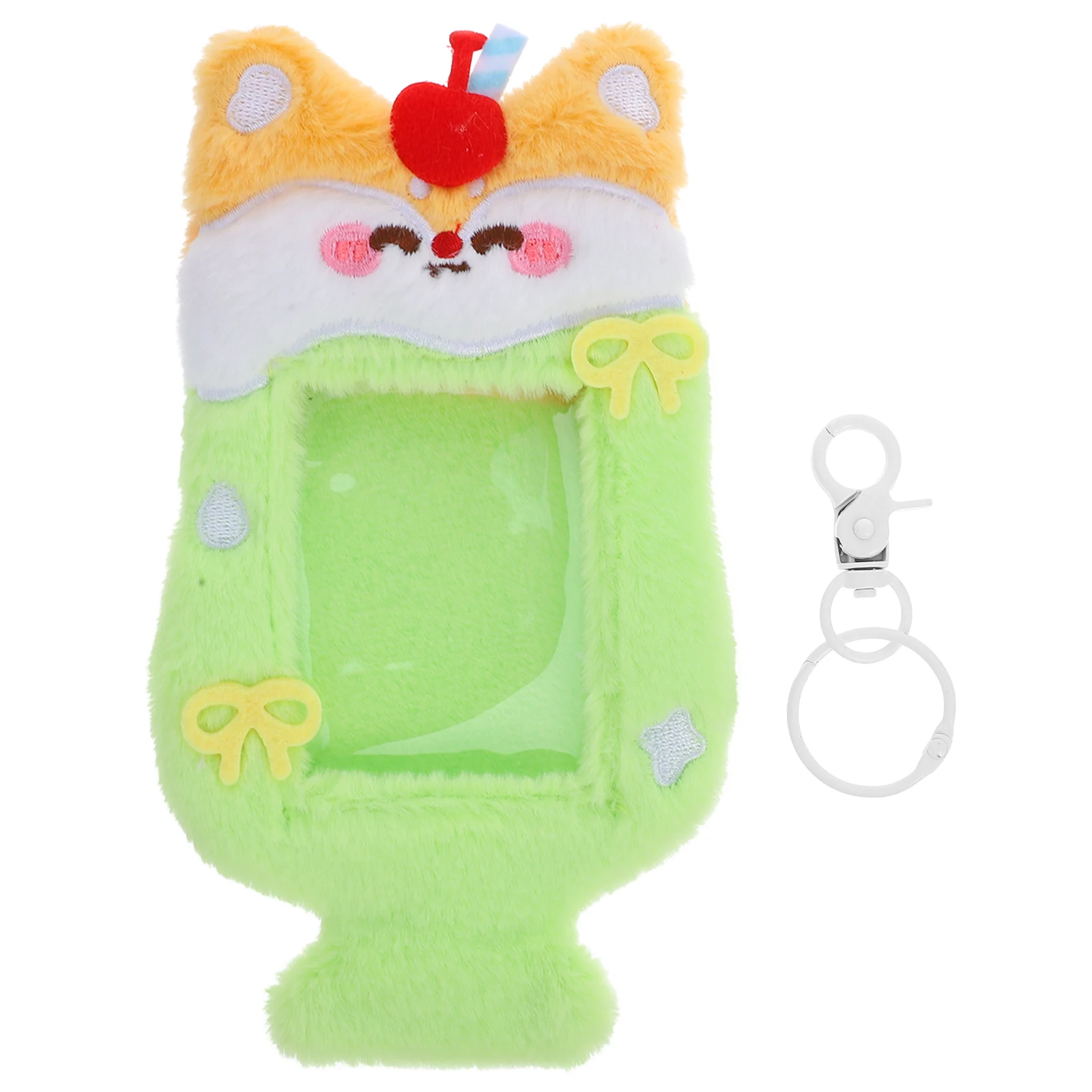 

Cartoon Animal Photocard Sleeves Transparent Design Keychain Material Photo Card Holder ID Lanyard Badge Cover Kpop Fans