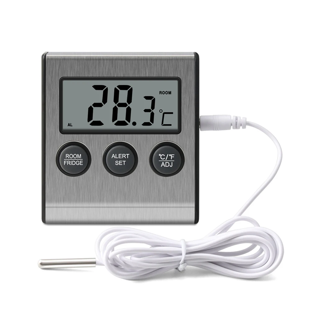 Practical、 High Quality Fridge Thermometer Thermometer Max/Min Records 2.8 X 2.6 X 0.7inch 7.2 X 6.5 X 1.7cm ABS