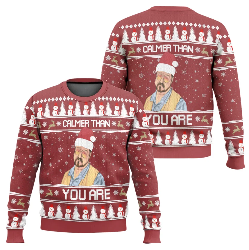 The Dude Abides The Big Lebowski ثلاثية الأبعاد مطبوعة قبيحة عيد الميلاد هوديي 2026 جديد عصري الرجال هوديي المرأة سترة رياضية