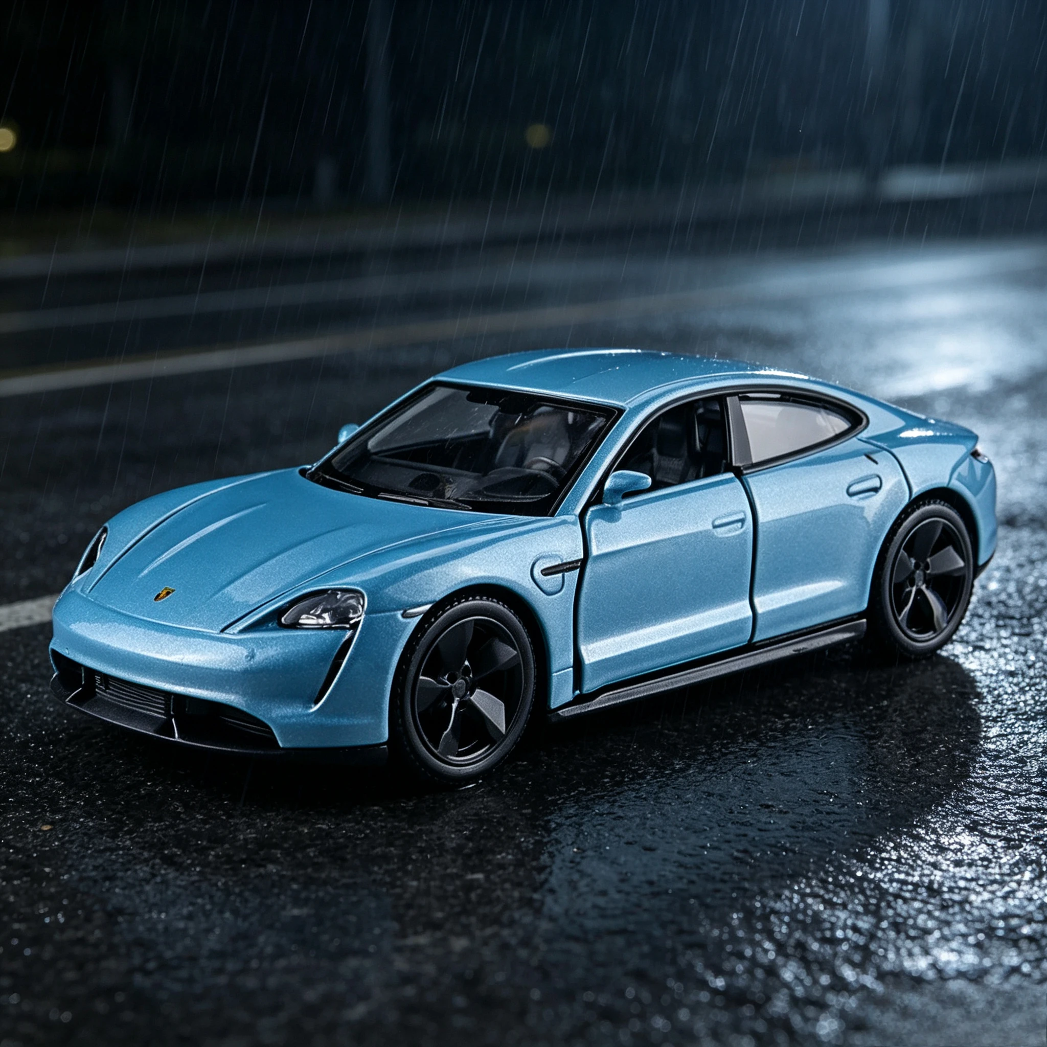 1:36 Taycan Alloy Car Model Simulation Panamera Live Streaming Room Decorative Car