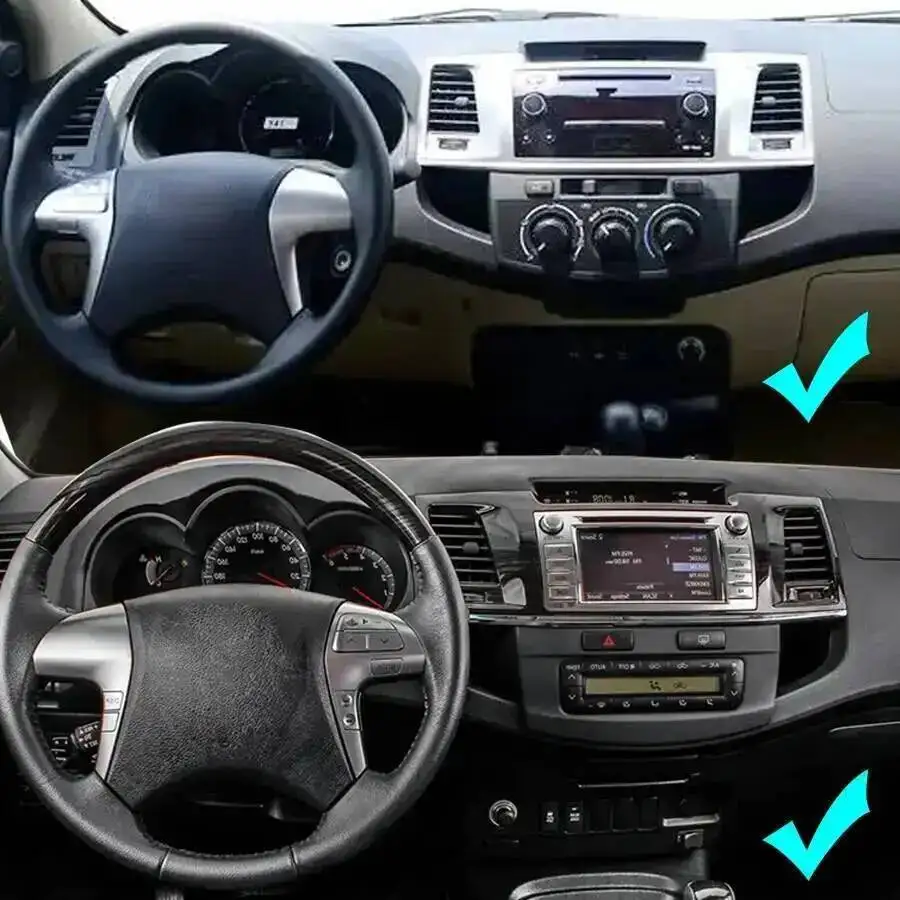 Vertikaler Bildschirm GPS CarPlay Audio Multimedia Video Player Navigation Autoradio für Toyota Fortuner Hilux Revo 2005-2014 Android – Detail 2