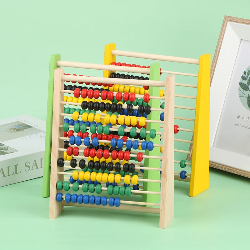 New-Mathematics Wooden Abacus Counter Educational Toys For 3-6 Years Old Children Hand-eye Coordination Train